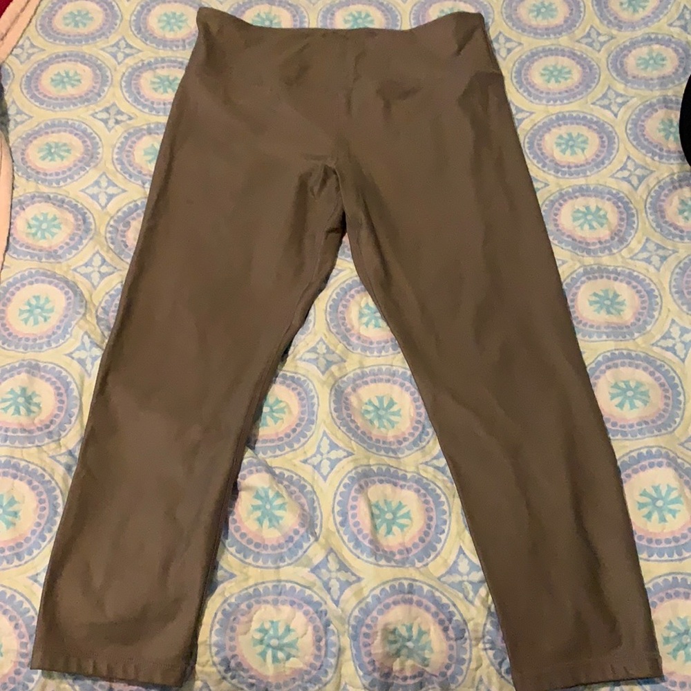 Zyia gray metallic light n tight leggings